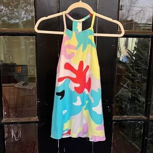 ANNIE GRIFFIN ~100% Silk Fun "Under The Sea" Abstract Print Tank Top~Size Medium